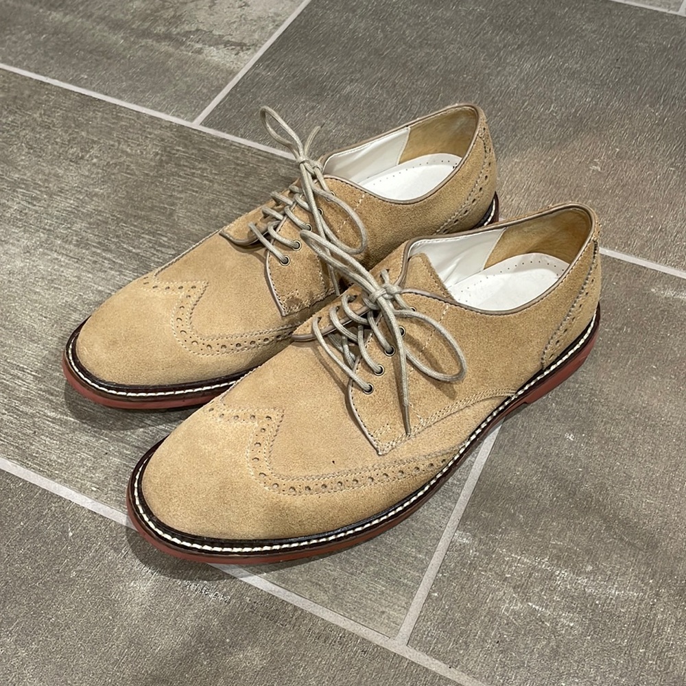Cole Hann beige suede men’s loafers